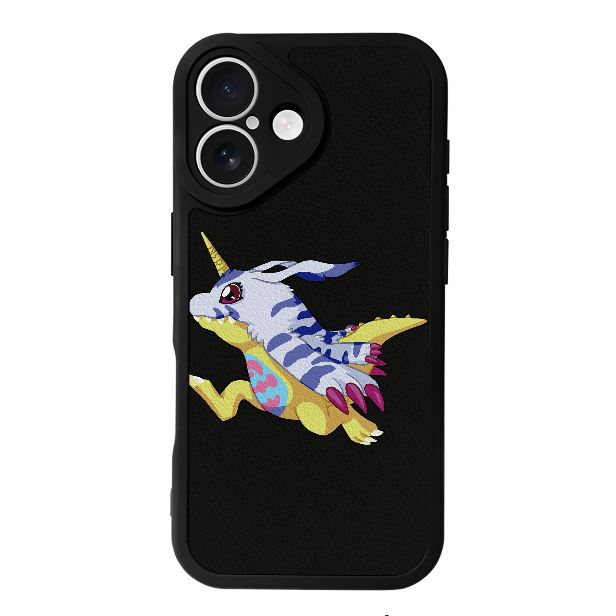 （画像用） Digimon デジタルモンスター/デジモン 【iPhone 16シリーズ対応】シリコンスマホケース（レザー調） 材質：シリコン